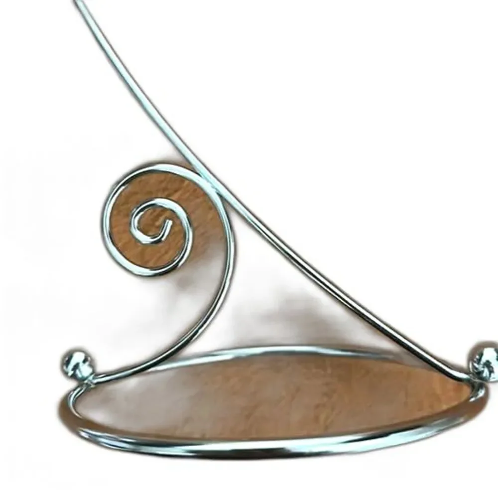 NWOT Spiral Bottom Ornament Stand, Silver Color 7 Pieces